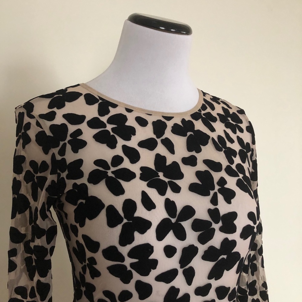 Victoria’s Secret Mesh Floral Patterned Bodysuit - Picture 2 of 3